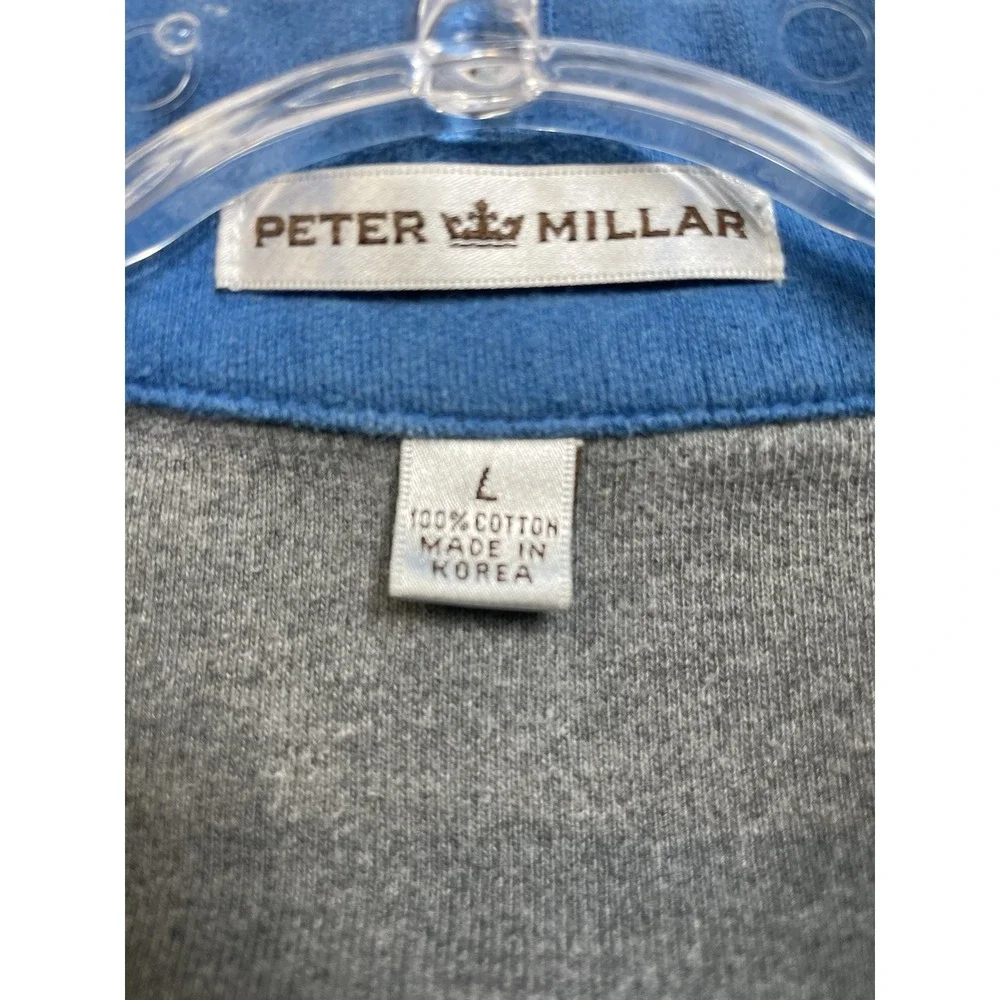 Peter Millar /Plainfield C.C.  Mens Sz‎ Large Gray 1/4 Zip Sweatshirt (X6)